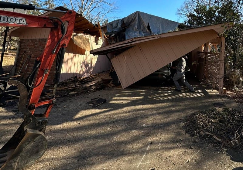 Demolition & debris removal work by Gentry Landworks